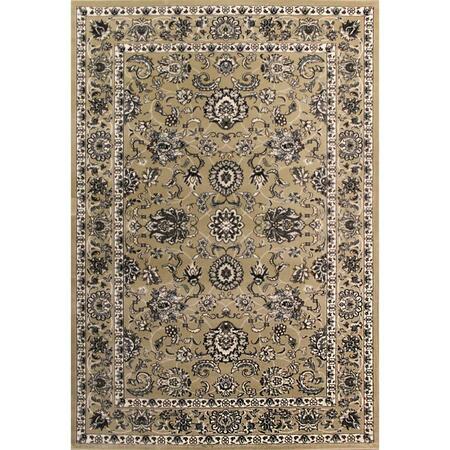 ART CARPET 5 X 8 Ft. Arabella Collection Traditional Border Woven Area Rug, Beige 841864102340